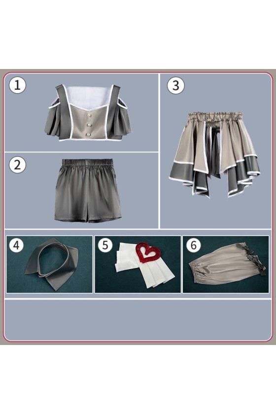 2XXT Cosplay Uma Musume Pretty Derby Meni Shuki Rush-sshu 4th Anniversary Live Grey Outfit Cosplay Costume